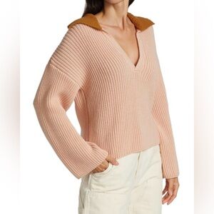 Baum Und Pferdgarten Cochetta Knit Wool-Blend Knit Sweater Apricot/Camel Medium